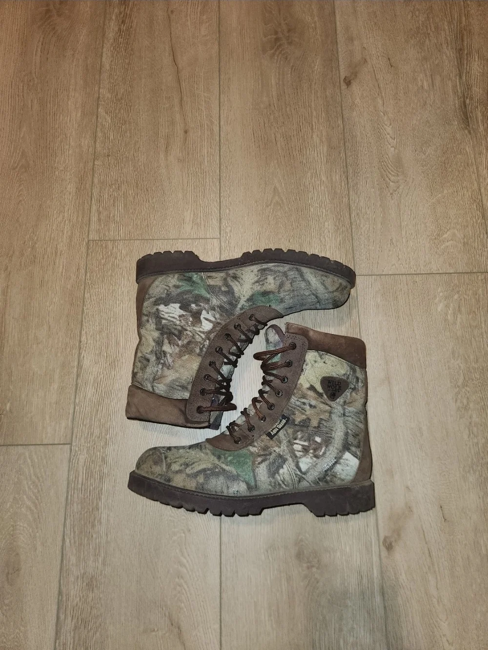 Vintage Y2K Thinsulate 500g of Insulated Goretex Camo Boots Men's Size 11 Good